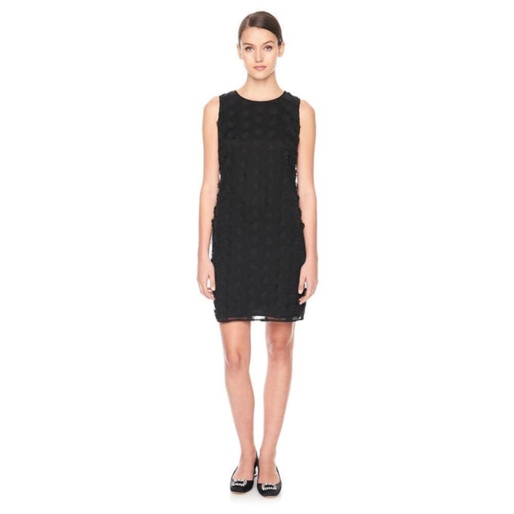 Karl Lagerfeld Novelty 3d Chiffon Shift Dress - Picture 4 of 4